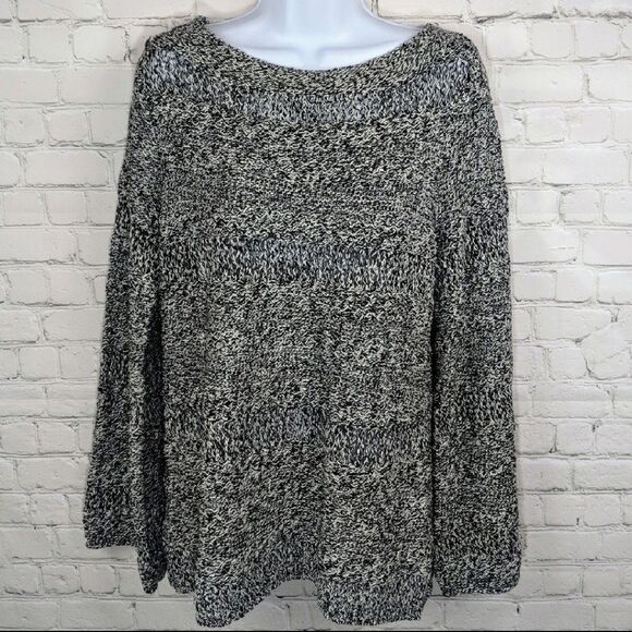 New York & Company Long Sleeve Sheer Striped Knit Sweater - Picture 1 of 4